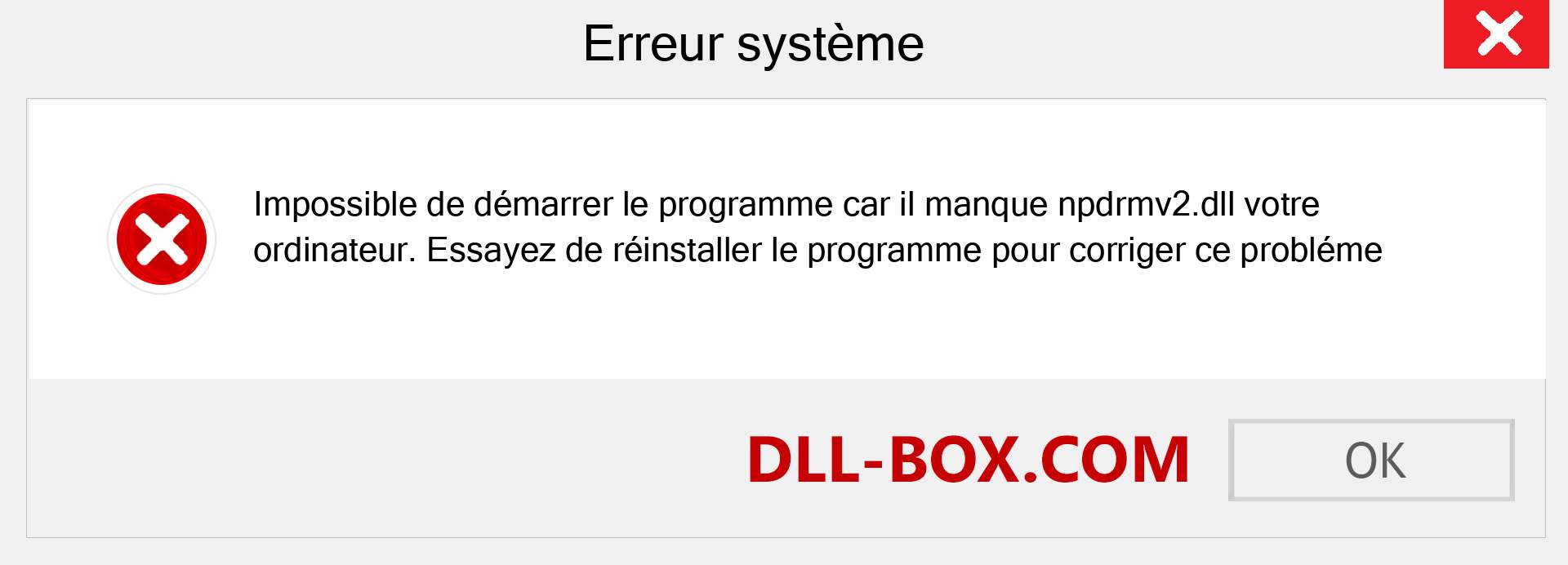 Le fichier npdrmv2.dll est manquant ?. Télécharger pour Windows 7, 8, 10 - Correction de l'erreur manquante npdrmv2 dll sur Windows, photos, images